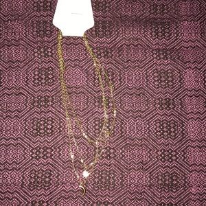 Gold star and moon layered necklace 💗